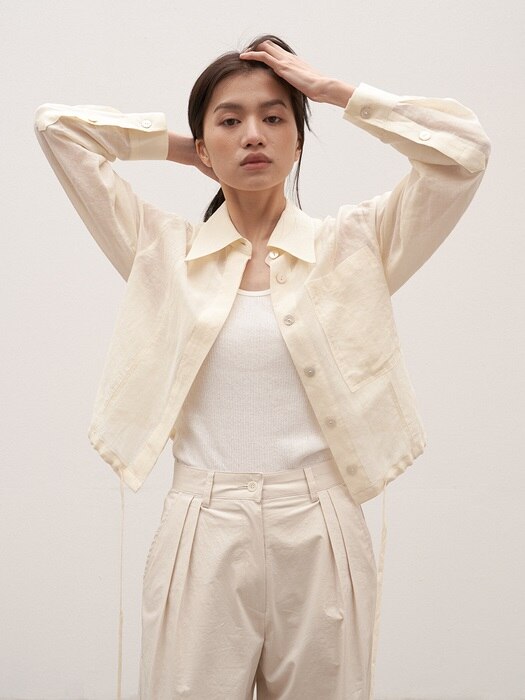 ATHE LINEN SHIRT [VANILLA YELLOW]