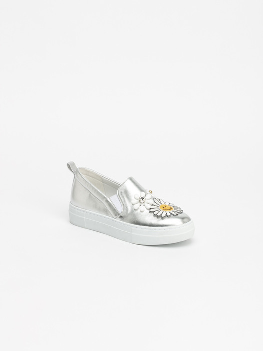 Tamaro Slip-on Sneakers in Pure Silver