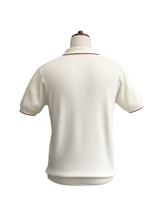 Combination collar knit (Ivory)