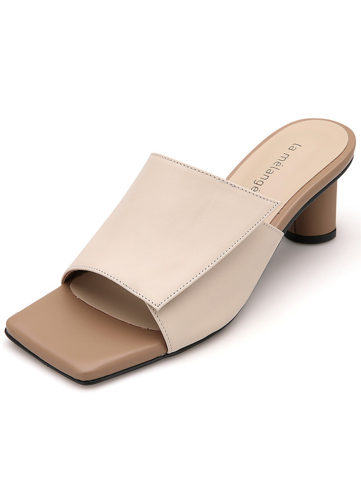 Layered square mules_Ivory [LMS210]