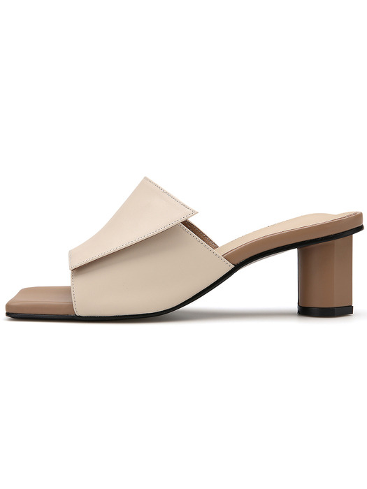 Layered square mules_Ivory [LMS210]