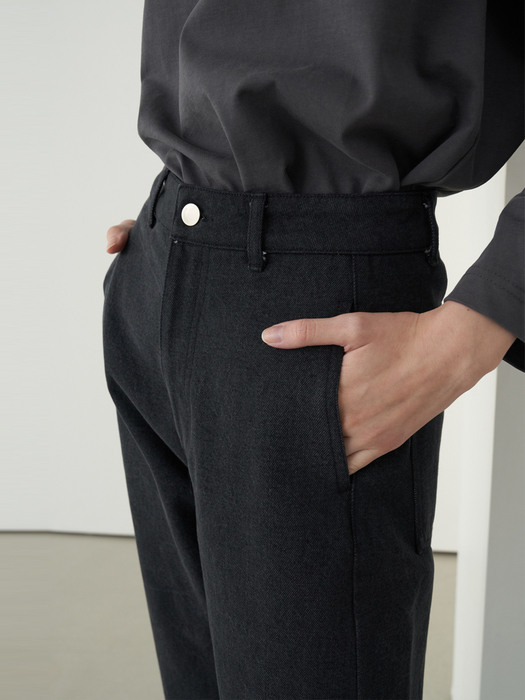 Round fit pants (dark grey)