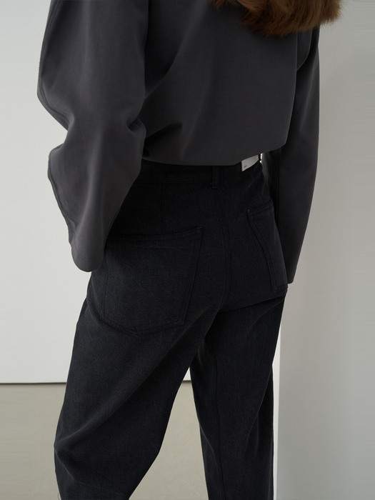 Round fit pants (dark grey)