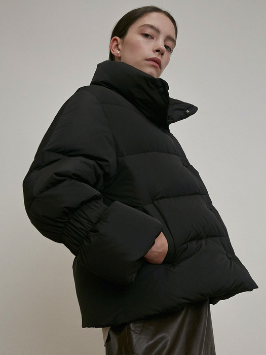 BANDING DETAIL GOOSE DOWN PUFFER JACKET