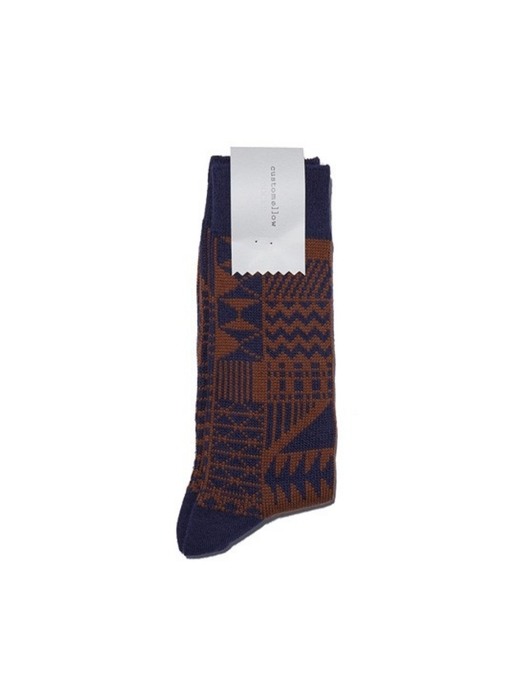 navajo multi pattern socks_CALAX19514BRX