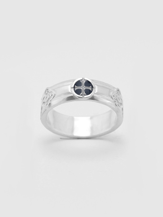 Cross rosary couple ring (men)