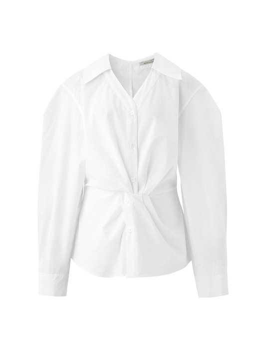 Knotted cotton shirts - White