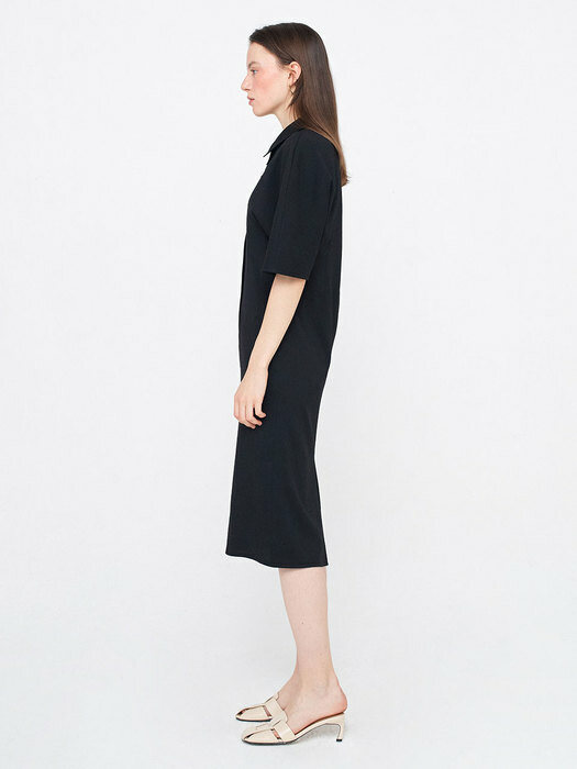 Round Sleeve Dress_Black