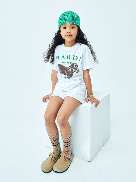 KIDS 1/2 TEE - DDANJI WHITE