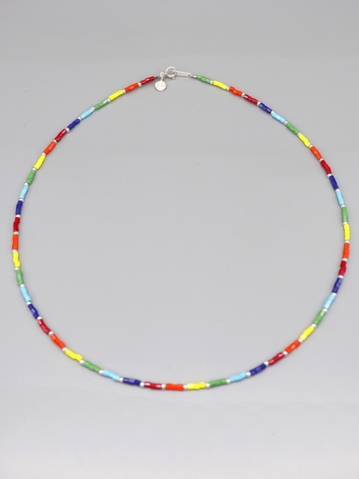 Rainbow delica beads choker Necklac 레인보우 컬러 델리카비즈 초커 목걸이