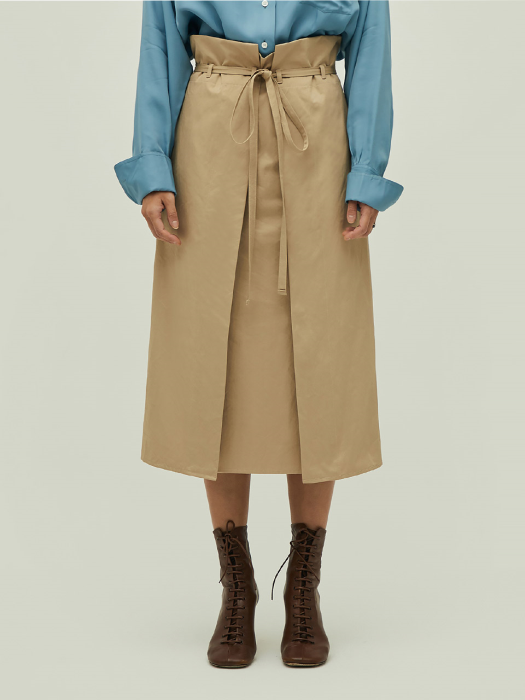 Bud Wrap Skirt (버드 랩 스커트) Beige