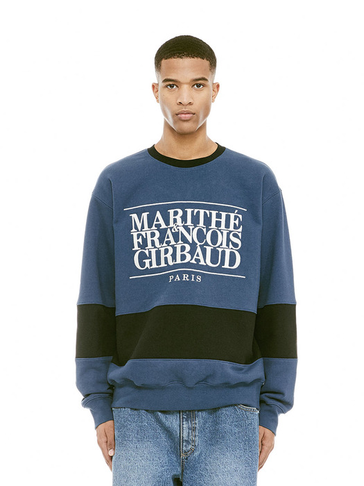 MARITHE TWO TONE SWEATSHIRT jade/black