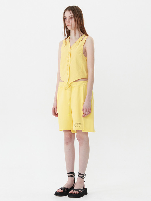 SHOULDER CUT-OUT VEST, YELLOW