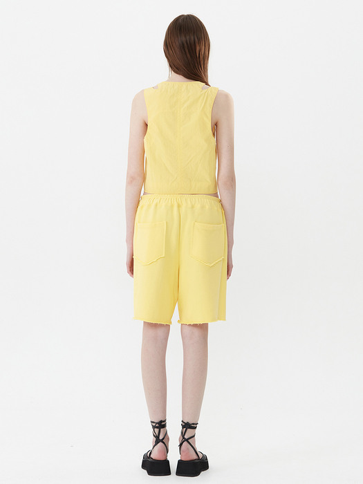 SHOULDER CUT-OUT VEST, YELLOW