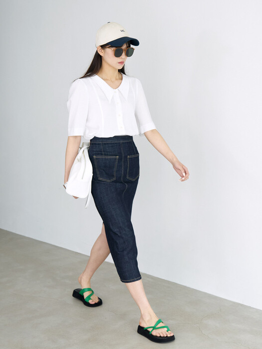 21 Summer_ Cream Linen Blouse 