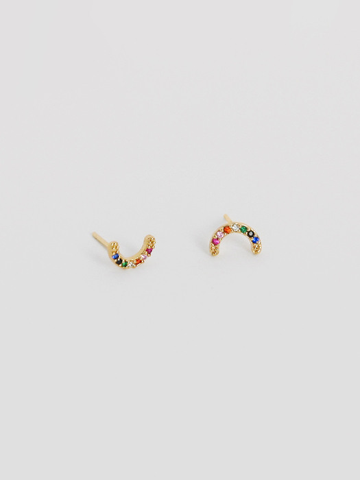 rainbow curve earrings