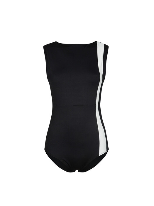 21 Fiona V Suit - Black / White Stripe