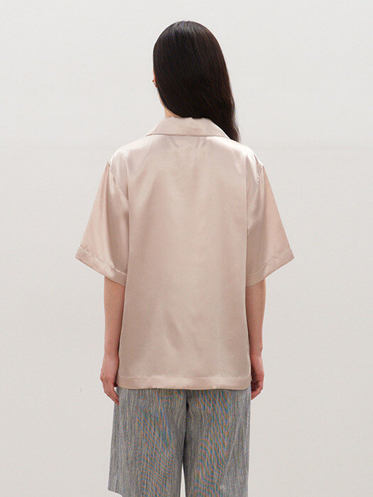 Half-sleeve shirt_beige