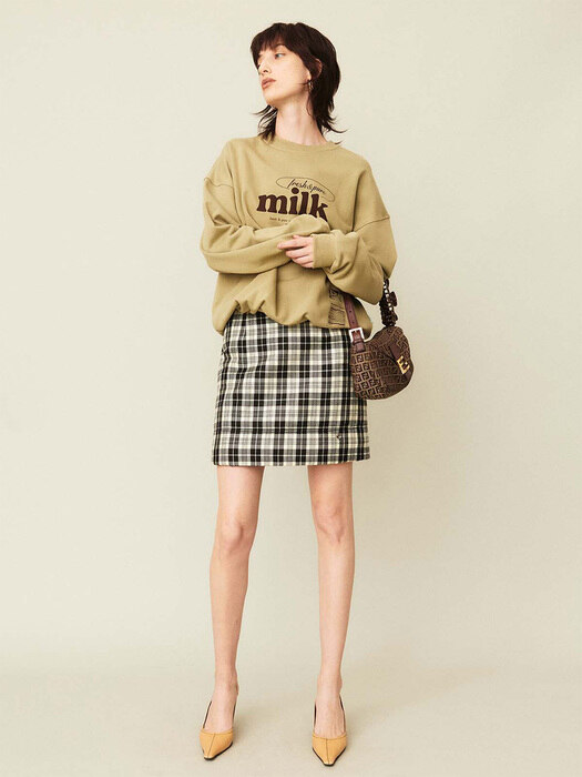 Padded Mini Skirt Check