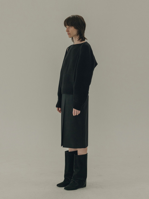 pleats skirt (black)