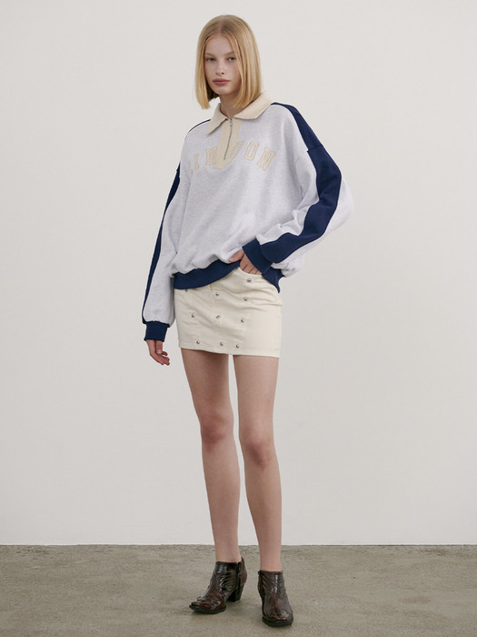 LOGO HALF ZIP-UP SWEATSHIRT