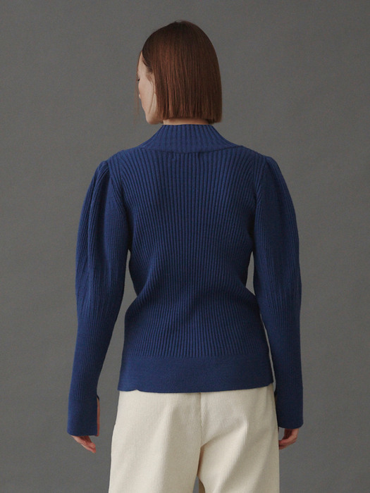 Creme Volume Pull-over Knit_Blue