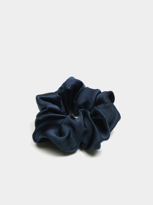 Silk Scrunchie (S) - Navy