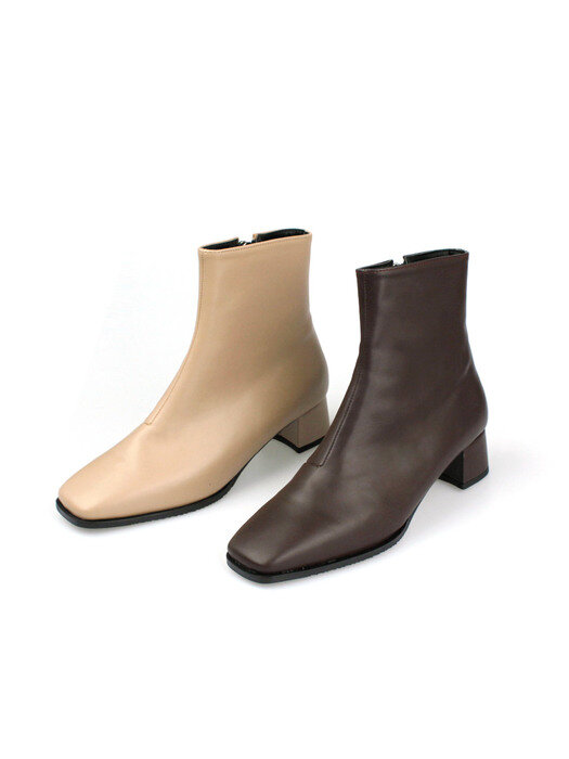 [리퍼브] Basic Square-Toe Ankle Boots/B9012/2COLORS