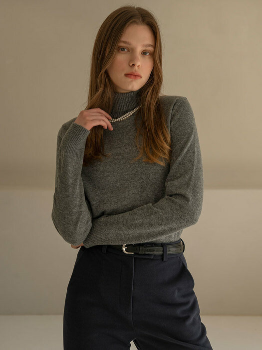 SKN 2019 Wool Blend Pola-knit_Melange gray