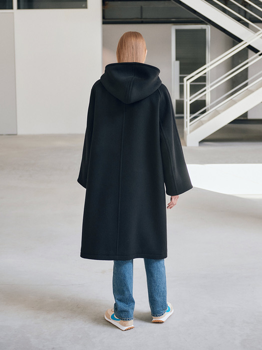 21WN roomy hoody coat [BK]