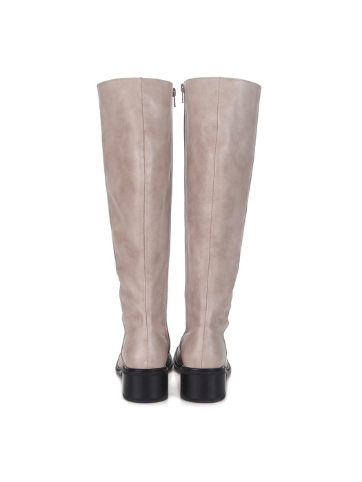 Squircle riding long boots | Taupe