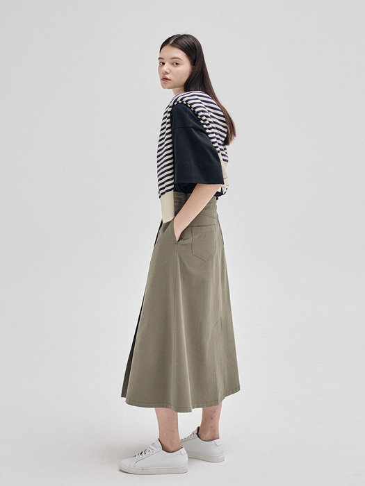 22SN unbalanced full skirt [KA]