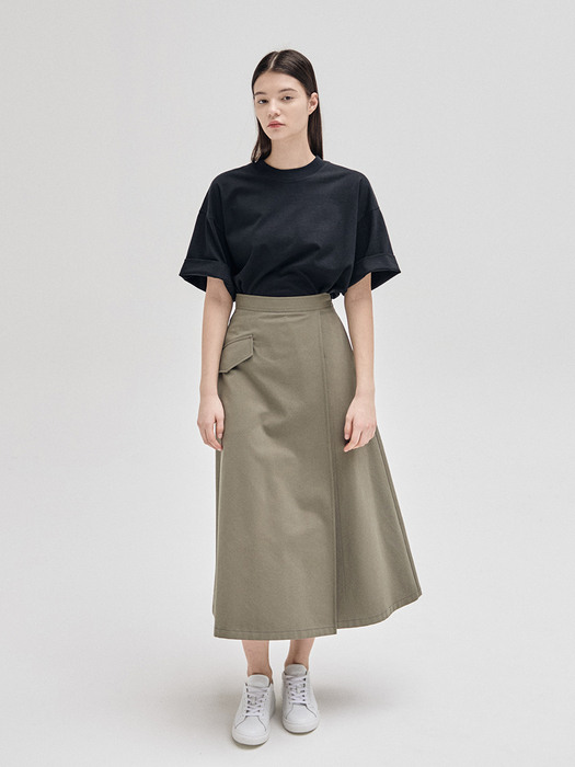 22SN unbalanced full skirt [KA]