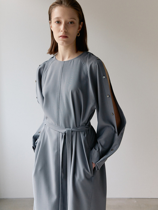 TWS BUTTON CREPE DRESS_2 COLOR