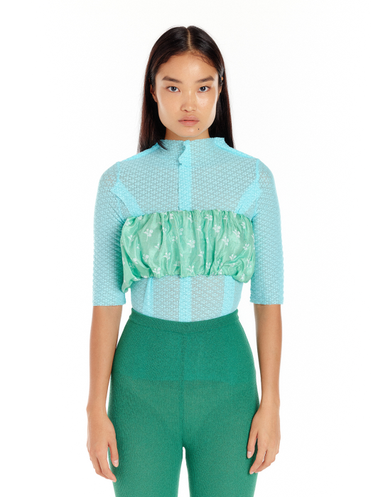 UBEE Shirred Tube Top - Light Green