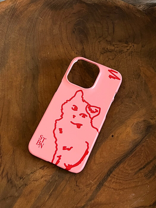 캣 심볼(Cat Symbol) 고양이 아이폰 폰케이스 핑크(Pink)