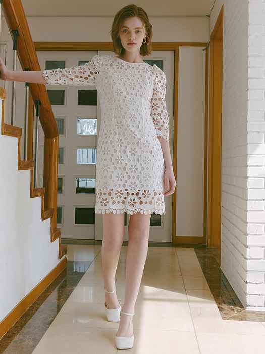 [Day by]Eila / Lace H-line Mini Dress