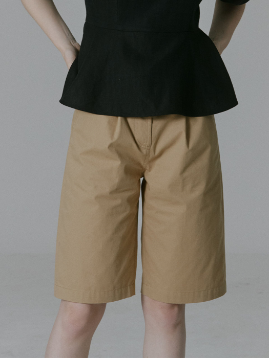 Bermuda Cotton Pants_Beige