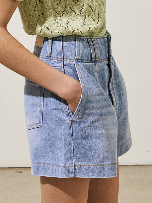 Denim Shorts Pants_BLUE