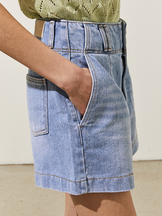 Denim Shorts Pants_BLUE