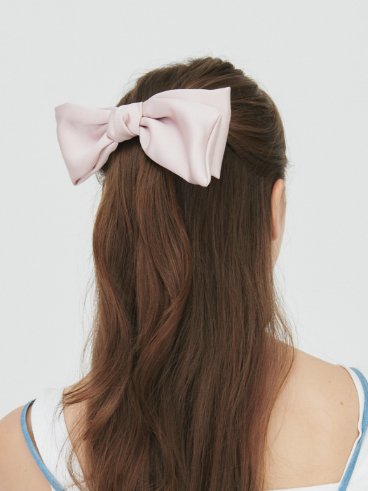 Baby-pink Side Ribbon Hair Clip Ia110