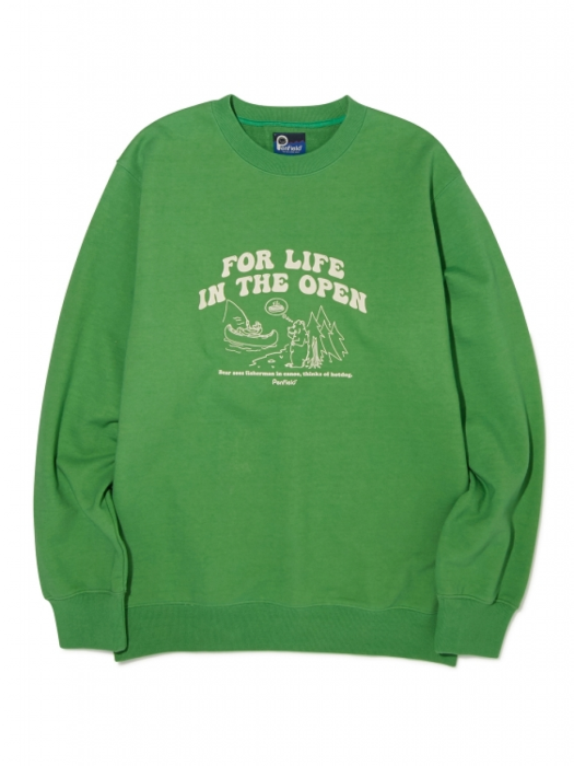 for life in the open graphic sweatshirts_L/GREEN_FN1KM03U