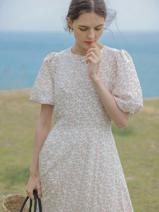 THERESE short sleeve dress_pink flower