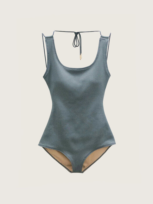 Tium One-Piece Swimsuit_Ash Blue