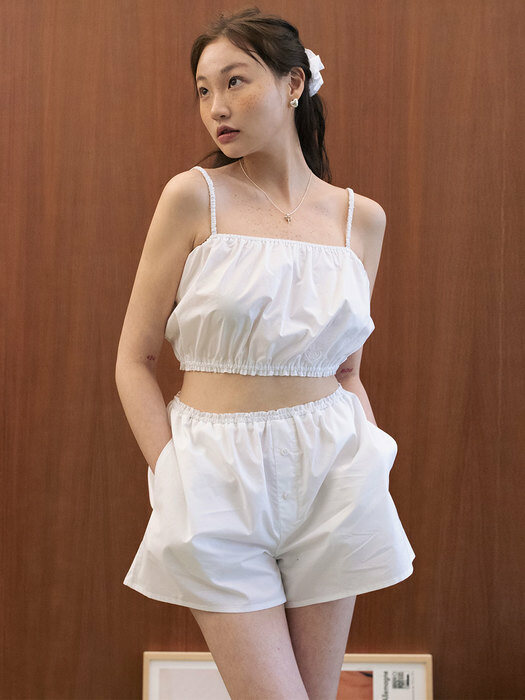 HEART LOGO TUBE TOP_WHITE