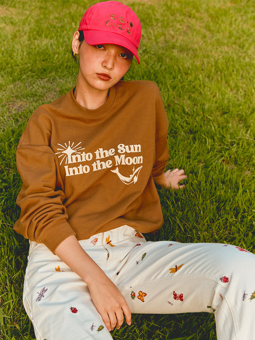 Sun And Moon Organic Cotton Sweatshirt  [2COLOR]