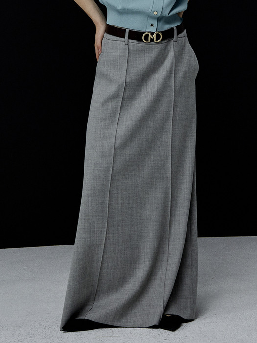 Low waist Pintuck Skirt Grey