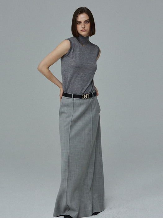 Low waist Pintuck Skirt Grey