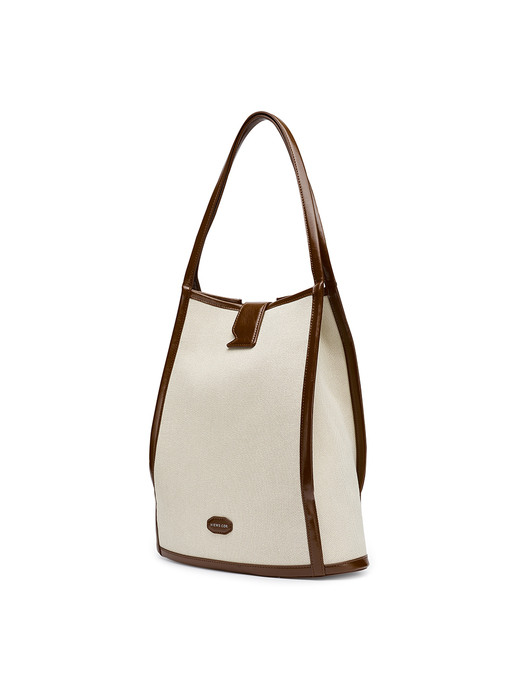 옘스코르]HIEMS 79 CANVAS BAG BEIGE/BROWN