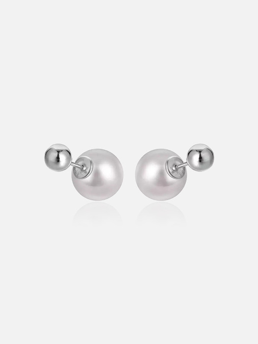 [Silver925] Villandry Pearl Ball Earrings (#silver#gold)